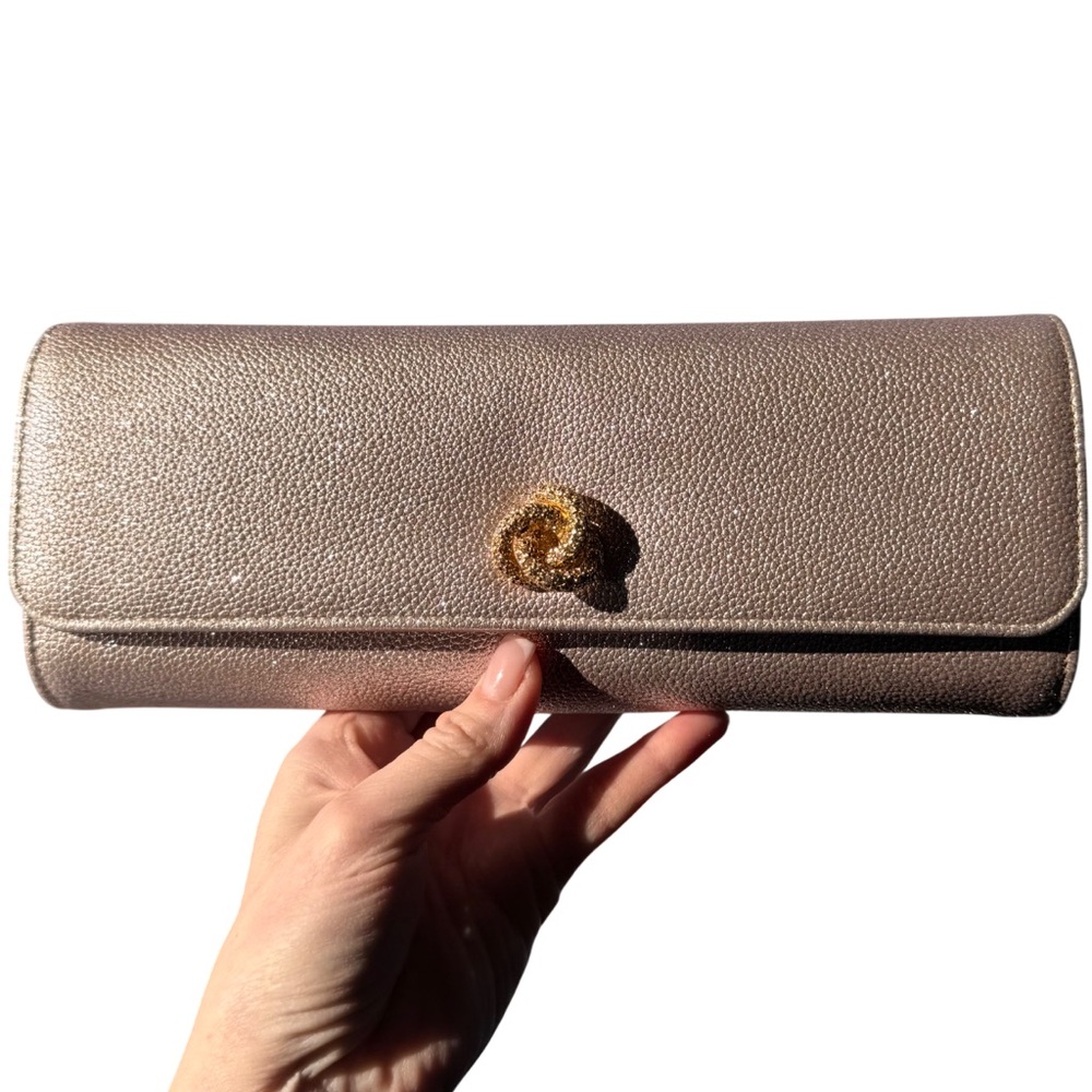 MICHELLE WILHITE  Robbie Mini Flap Metallic Clutch Bag - Picture 3 of 9